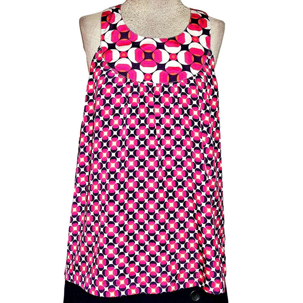 Banana Republic Geometric Print Sleeveless Blouse Size Medium